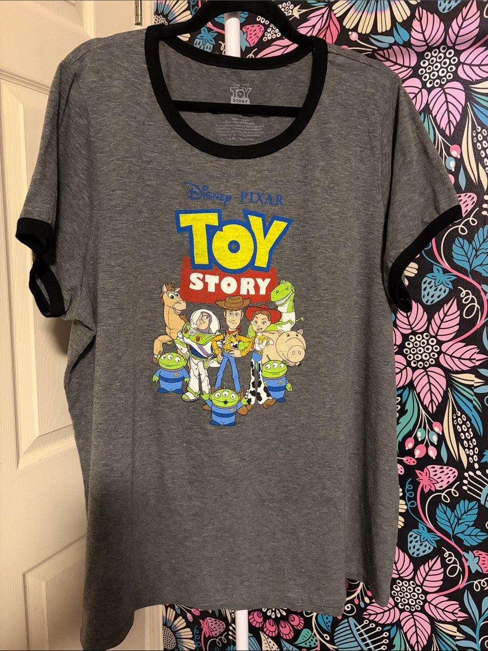 Toy Story Grey Ringer Graphic Tee